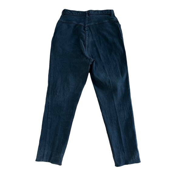 Vintage Cap Ferrat 80's black denim high waist Jeans with stars & stones size 13 - Picture 7 of 16
